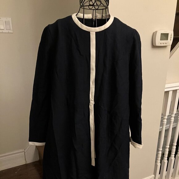 Black MOD Minidress with White Trim - Picture 1 of 9